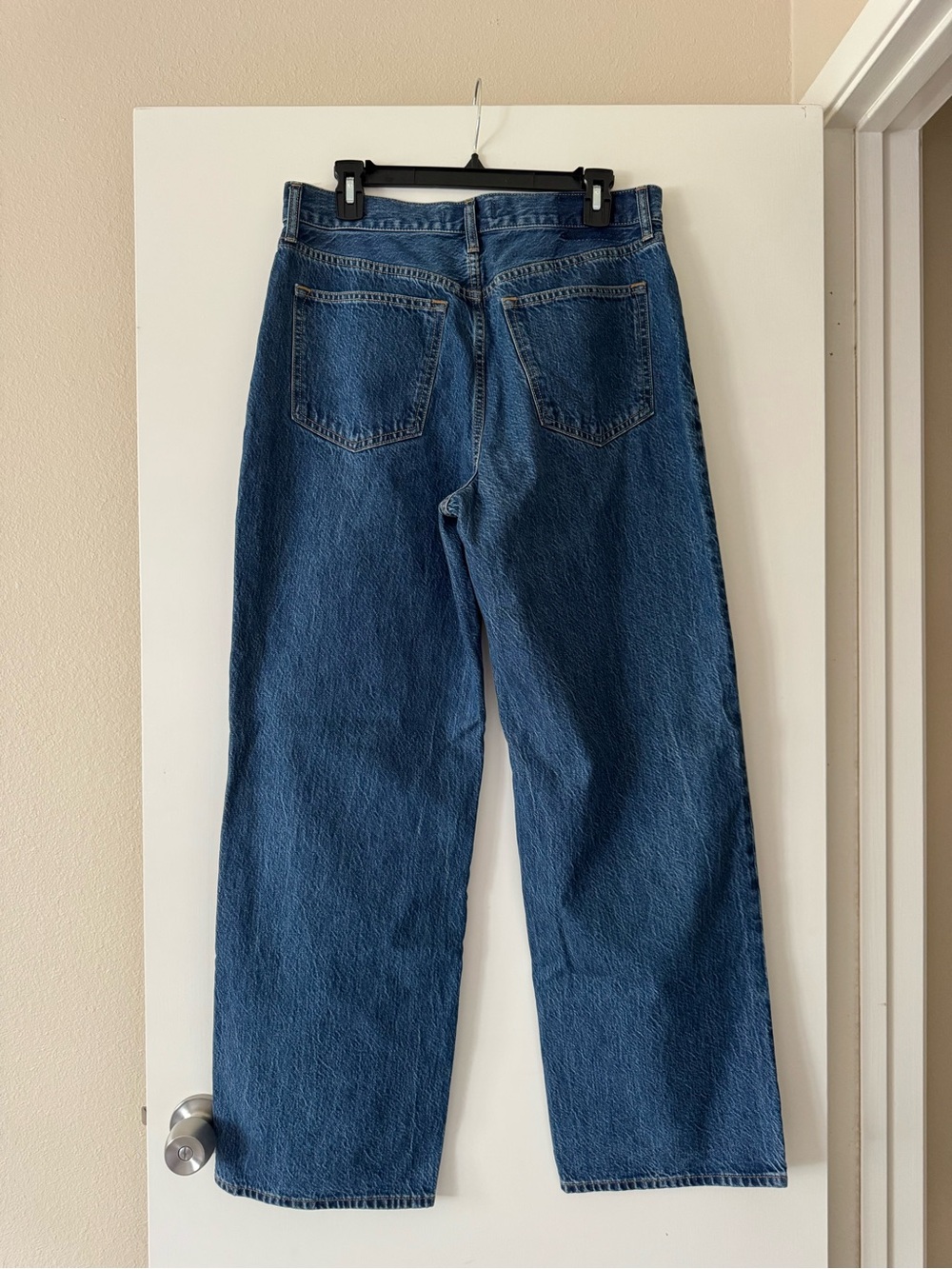 Abercrombie & Fitch Dark Blue Wide-Leg Jeans - Picture 4 of 4